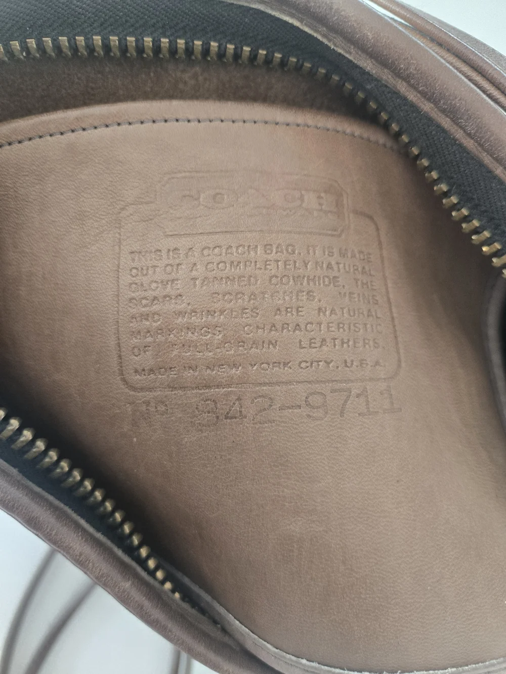 Coach Bonnie Cashin Vintage Small Brown Leather Shoulder Bag Distressed